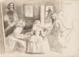 Las Meninas, vázlat Diego Velázquez után