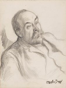 Férfi portré vázlat alkotó: Albert Edelfelt
