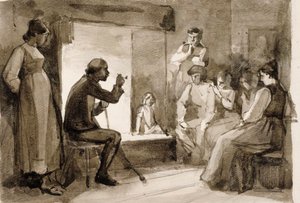 Pistol meséi, II. kompozíciós tanulmány. Illusztrációk J. L. Runeberg Julqvällen (Szenteste) című művéhez alkotó: Albert Edelfelt
