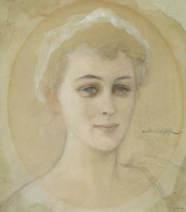 Naomi (Emi) de la Chapelle bárónő portrétvázlata alkotó: Albert Edelfelt