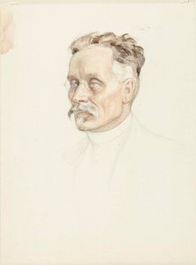 J. W. Runeberg professzor portrévázlata, arc alkotó: Albert Edelfelt