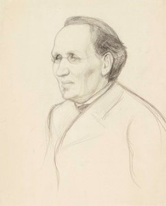 Strömborg professzor portrévázlata, mellszobor alkotó: Albert Edelfelt