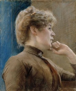 Antoinette Vallgren portréja alkotó: Albert Edelfelt