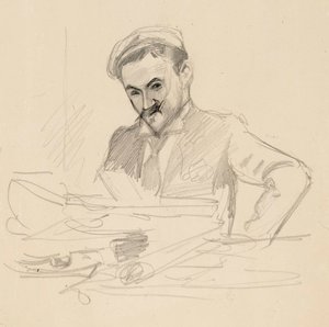 Louis Sparre gróf, művész portréja alkotó: Albert Edelfelt
