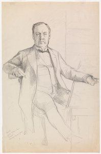 Louis Pasteur portréja, vázlat alkotó: Albert Edelfelt