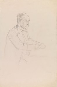 Louis Pasteur portréja, vázlat alkotó: Albert Edelfelt