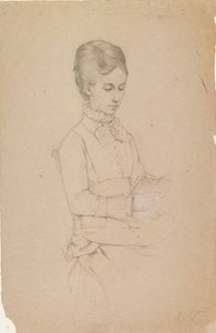 Olvasó nő portréja alkotó: Albert Edelfelt
