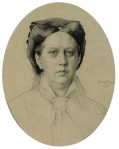 A művész anyjának portréja alkotó: Albert Edelfelt