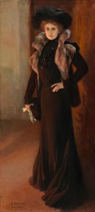 Aino Ackté operaénekesnő portréja; Aino Ackté énekesnő portréja alkotó: Albert Edelfelt