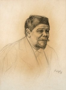 Robert Stigell szobrász portréja alkotó: Albert Edelfelt