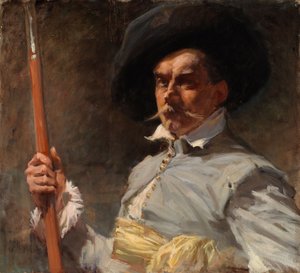 Önarckép 17. századi öltözékben alkotó: Albert Edelfelt