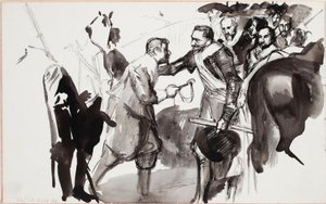 Breda megadása, vázlat Diego Velázquez nyomán alkotó: Albert Edelfelt