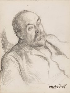 Férfi portré vázlat alkotó: Albert Edelfelt