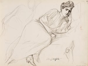 Pihenő nő alkotó: Albert Edelfelt