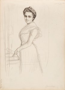 Camille Vallery-Radot, vázlat portréhoz alkotó: Albert Edelfelt