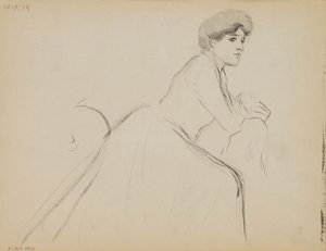 Ülő nő, profil alkotó: Albert Edelfelt