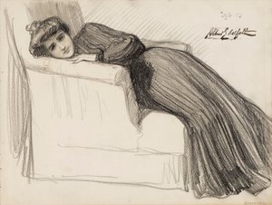 Pihenő nő alkotó: Albert Edelfelt