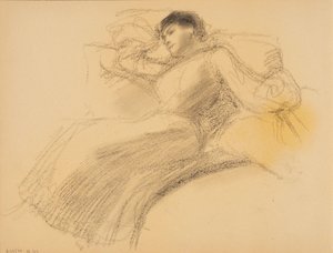 Pihenő nő alkotó: Albert Edelfelt