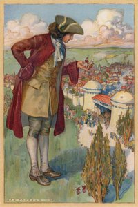 A vezetőket a kezemben tartottam, amíg a kaputól kétszáz yardnyira nem értem (chromolitho) alkotó: Albert Edward Jackson