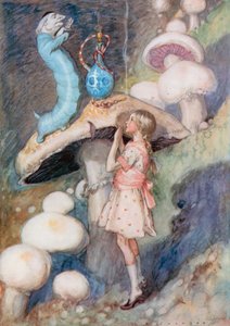 Illusztráció: Alice Csodaországban (színes litó)