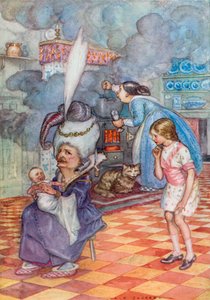 Illusztráció: Alice Csodaországban (színes litó)