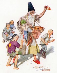 "Régi lámpák az újért" (színes litográfia) alkotó: Albert Edward Jackson