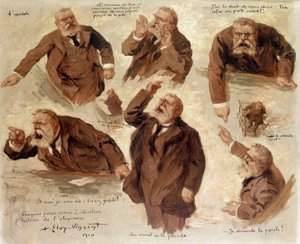 Jean Jaures különböző kifejezései, 1910 alkotó: Albert Eloy Vincent
