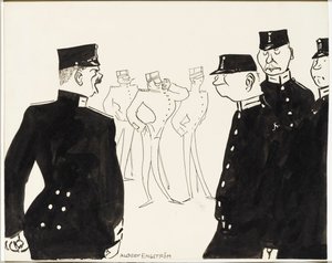 Az őrmester: "Ne káromkodj így!" alkotó: Albert Engstrom