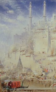 Benares (más néven Varanasi) alkotó: Albert Goodwin