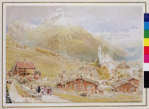 Engelberg, vasárnap reggel, 1909–1911 körül (toll és tinta, wc) alkotó: Albert Goodwin