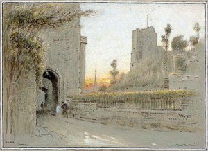 Lewes, Sussex (akvarell) alkotó: Albert Goodwin