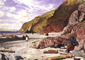 Lynmouth, Devon, A hajótörés története alkotó: Albert Goodwin