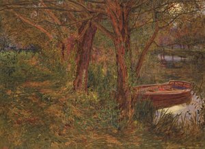 A folyó alkonyatkor (wc testszínnel papíron) alkotó: Albert Goodwin