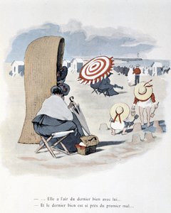Tengerparti jelenet a Starfish-ben. A. William. Kiadások Simonis Empis, Párizs alkotó: Albert Guillaume