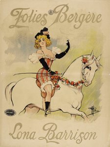 Folies Bergeres. Lona Barrison, c. 1895. alkotó: Albert Guillaume