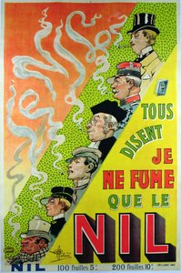 A Le Nil cigarettamárkát reklámozó plakát