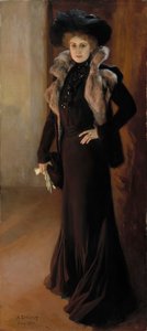 Aino Ackté operaénekes portréja 1876-1944, 1901. alkotó: Albert Gustaf Aristides Edelfelt