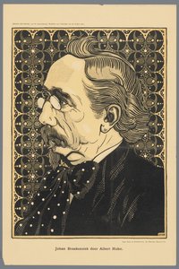 Johan Braakensiek ajtó Albert Hahn (cím a tárgyon)