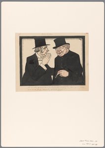 Tervezés egy politikai karikatúrához az öregségi törvényről: Onder Brothers alkotó: Albert Hahn (I)
