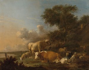 Táj szarvasmarhával alkotó: Albert Jansz Klomp