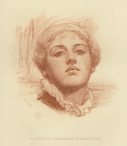 Egy krétarajz arculata (metszet) alkotó: Albert Joseph (after) Moore