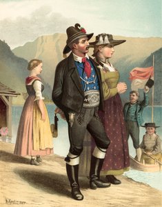 Német kosztüm, Tirol, Achenkirch alkotó: Albert Kretschmer