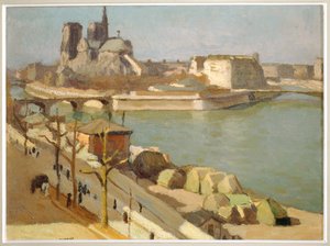 A Szajna és a Notre-Dame apszisa - Párizs, Notre-Dame székesegyház, Ile de la Cite, Szajna folyó alkotó: Albert Marquet