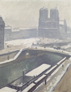 Notre Dame a hóban, 1912 után (olaj, vászon) alkotó: Albert Marquet