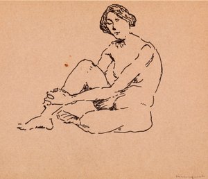 Meztelenül ülve alkotó: Albert Marquet