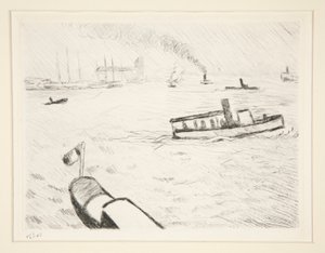 Vontató Hamburgban alkotó: Albert Marquet