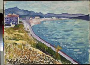 ""Saint Jean de Luz"" Kilátás a baszk tengerpartra Saint-Jean-de-Luzban (Pyrenees Atlantiques). Pierre-Albert (Albert) Marquet (1875-1947) festménye 1907 Olaj, vászon. Ermitázs Múzeum, Szentpétervár (Szentpétervár) alkotó: Albert Marquet