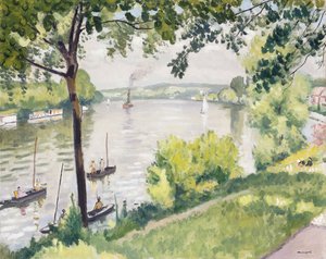 The Banks of Triel (The Tugboat); Berge a Triel (A vontatóhajó) alkotó: Albert Marquet