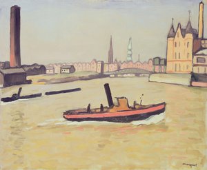 Hamburg kikötője alkotó: Albert Marquet