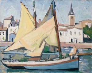 A jacht és a templom, La Chaume alkotó: Albert Marquet